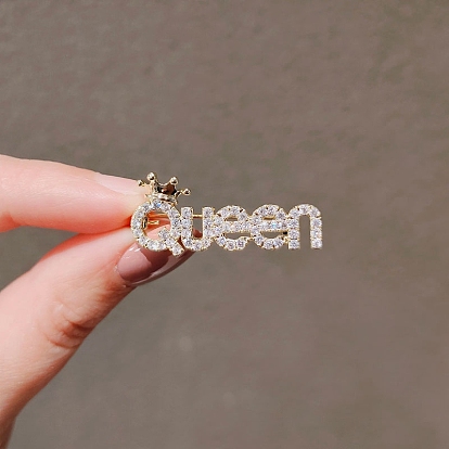 Alloy Rhinestone Brooches, Light Gold
