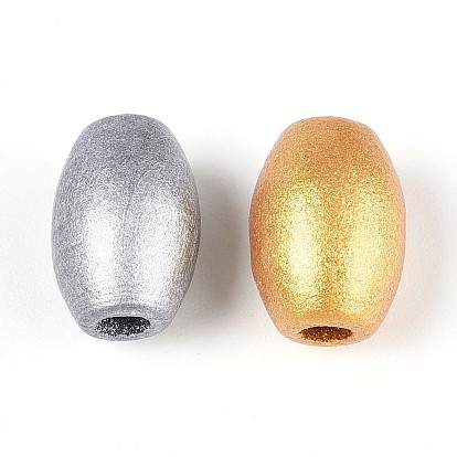 Окрашенные распылением деревянные бусины Schima, рис