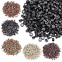 3000 шт. 6 цвета свинцовые дреды бусины украшения для волос, с силиконовым, манжеты для волос, колонка