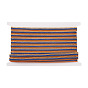 Polyester Yarn Ribbon, with Iron Curb Chain, Flat