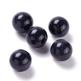 Синтетические голубые шарики голдстоуновские, нет отверстий / незавершенного, для проволоки завернутые кулон решений, круглые