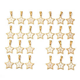 304 нержавеющей стальной эмали подвески, звезда с буквой