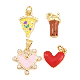Латунь эмаль подвески, пищевые чары, золотые