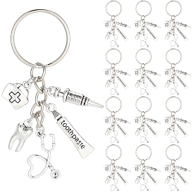 20шт. брелки из сплава в тибетском стиле, разнообразные, с цинковым сплавом и железом, тема стоматологии