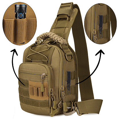 Nbeads Zinc Alloy Outdoor Carabiners Hanger Buckle Hook, with Nylon Tape & Oxford Cloth Tactical Molle Visor Panel Organizer