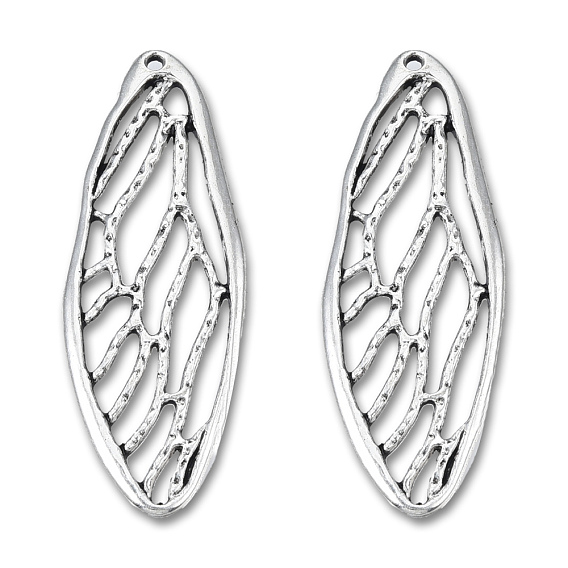 Тибетский сплав стиля большие кулоны, без кадмия и без свинца, полый, крыло