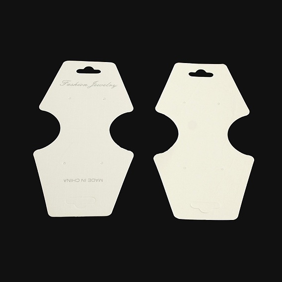 Cardboard Display Cards, Used For Necklace, Bracelet and Mobile Pendants, 124x54x0.3mm