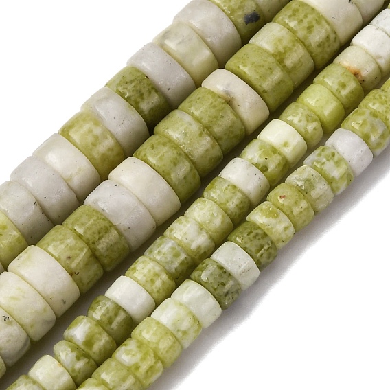 Природного нефрита нитей бисера, диск, Heishi бусы