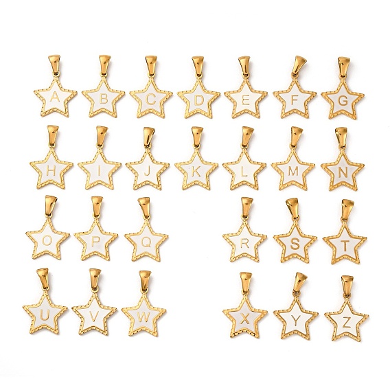 304 нержавеющей стальной эмали подвески, звезда с буквой