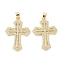 Латунные микро проложить кубический цирконий подвеска, долговечный, крестик, без свинца и без кадмия