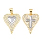 Латунные микро проложить кубического циркония подвески, сердце прелести