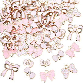 80 шт. 5 стили подвески-бантики из сплава с эмалью