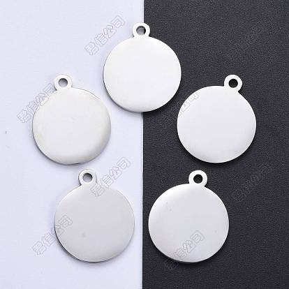 304 подвески из нержавеющей стали, зеркальная полировка, пустые теги тиснения, плоско-круглые