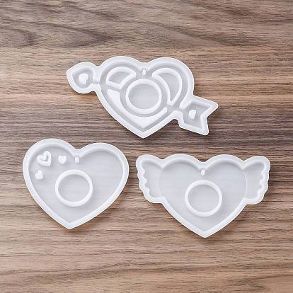 Тема дня святого валентина diy кулон силиконовые формы, формы для литья смолы, для уф-смолы, изготовление изделий из эпоксидной смолы, сердце