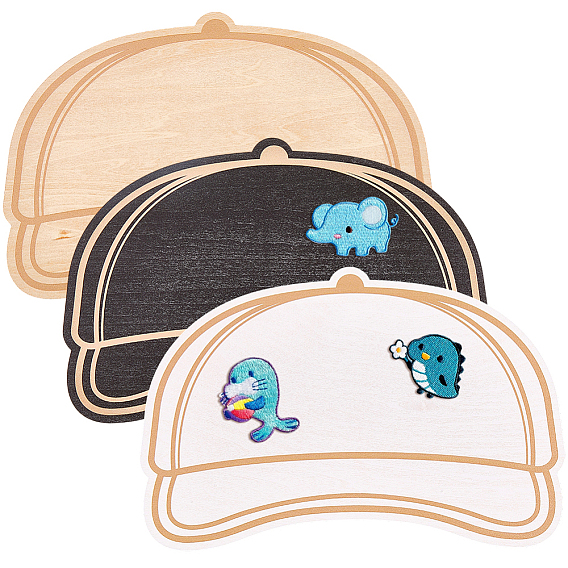 3 шт 3 цвета мдф шаблоны шляп, поделки из дерева своими руками