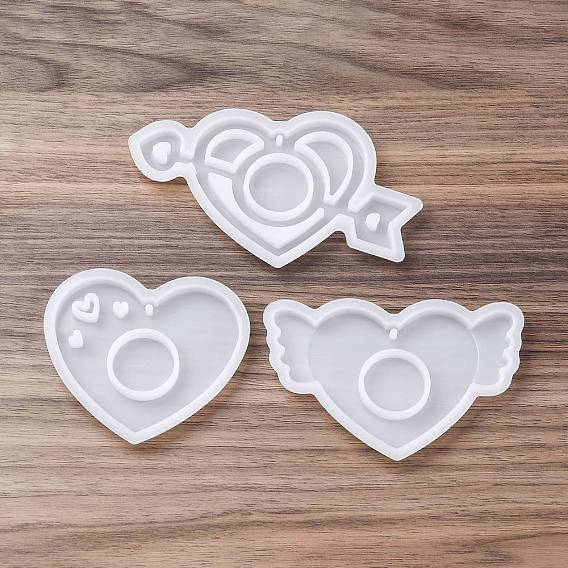 Тема дня святого валентина diy кулон силиконовые формы, формы для литья смолы, для уф-смолы, изготовление изделий из эпоксидной смолы, сердце