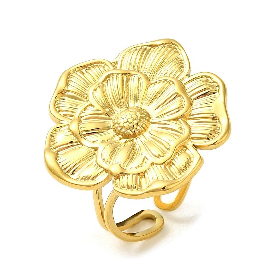 Ионное покрытие (ip) 304 открытое манжетное кольцо из нержавеющей стали для женщин