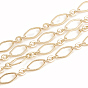Паяные латунные фигаровые цепи, овальные звенья, без кадмия, без никеля и без свинца, с катушкой
