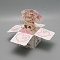 3D Pop Up Cake & Balloons Box Greeting Card, with Envelopes, Word Mr & Mrs, for Valentine's Festive Gift Supplies