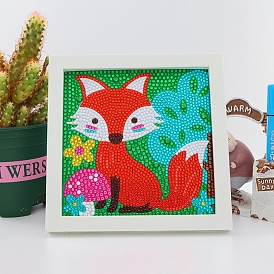 DIY Animal Diamond Painting Kit, Including Resin Rhinestones Bag, Diamond Sticky Pen, Tray Plate and Glue Clay