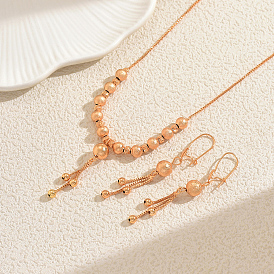 Комплекты из круглых бусин и кисточек из сплава для женщин