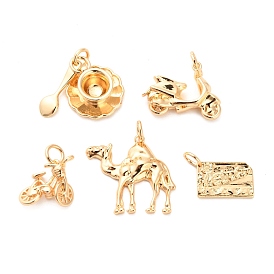 Подвески из латуни на тему путешествия, золотые, с целью перехода в кольце