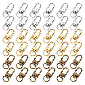42 шт 3 цвета поворотные застежки из сплава, поворотный карабин-лобстер
