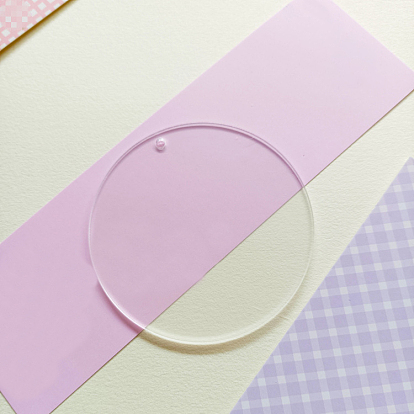 Transparent Acrylic Disc Big Pendants, Acrylic Blanks, Flat Round