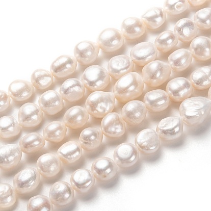 Natural Cultured Freshwater Pearl Beads Strands, Potato