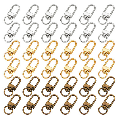 42 шт 3 цвета поворотные застежки из сплава, поворотный карабин-лобстер