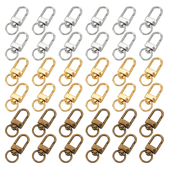 42 шт 3 цвета поворотные застежки из сплава, поворотный карабин-лобстер