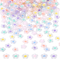 300Stk. 6 Farben transparente Acrylperlen, matt, Perle in Perlen, Blume