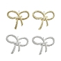 Bowknot Brass Stud Earrings, Long-Lasting Plated, Lead Free & Cadmium Free