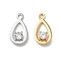 Подвески-слезинки из латунного микропаве из кубического циркония, без никеля 
