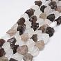 Raw Rough Natural Crystal and Smoky Quartz Beads Strands, Nuggets