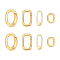 8шт 4 стили латунные пружинные затворные кольца, прямоугольник и овал