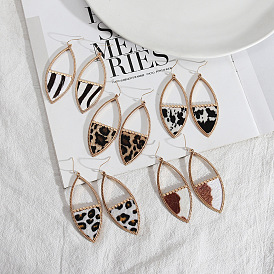 Bold and Stylish Leather Earrings with European Flair for Women