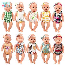 Cloth Doll Swimsuit Suit, Doll Clothes Outfits, Fit for American 18 inch Girl Dolls Summer Party Supplies