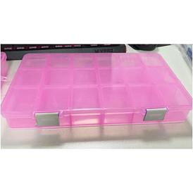 Plastic Bead Storage Containers, Removable 18 Compartments, Rectangle