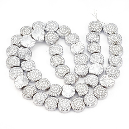 Electroplate Non-magnetic Synthetic Hematite Beads Strands, Shell