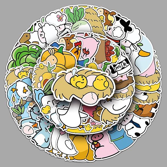 Животные наклейки из пвх, водонепроницаемый самоклеящийся, для чемодана, скейтборде, холодильник, шлем, оболочка мобильного телефона