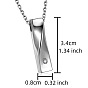 Detachable Perfume Bottle Pendant Necklaces, Stainless Steel Chain Necklaces