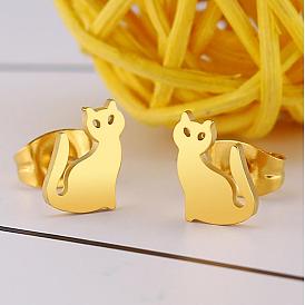 Cute Cat Ear Studs - Sweet Animal Kitty Ear Accessories for Girls.