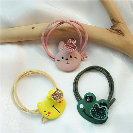 Cute Animal Hair Clip with Rhinestones - Cat, Rabbit, Frog, Lovely Hair Accessory.
