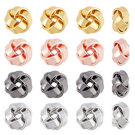 SUPERFINDINGS 16Pcs 4 Colors Brass Beads, Flower