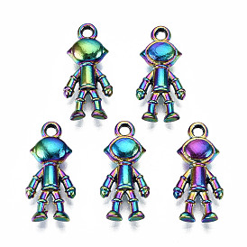 Rainbow Color Alloy Pendants, Cadmium Free & Lead Free, Robot
