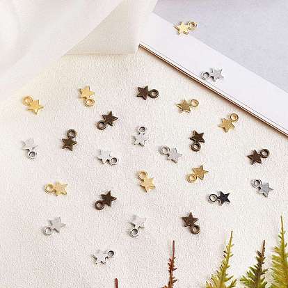 Tibetan Style Alloy Stamping Blank Tag Charms, Lead Free, Christmas Star