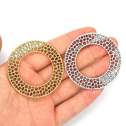 Tibetan Style Alloy Linking Rings, Hollow Ring