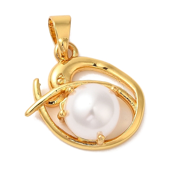 Стойки обшивки латунные подвески, без кадмия и без свинца, долговечная тарелка, с ABS имитации жемчуга, сердце