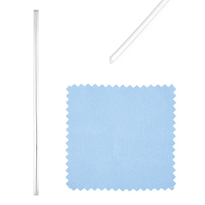 10см тонкая серебряная полукруглая металлическая проволока, с замшевой тканью из поликарбоната квадратной серебряной полировальной салфеткой, для колец, браслетов, изготовления ювелирных изделий